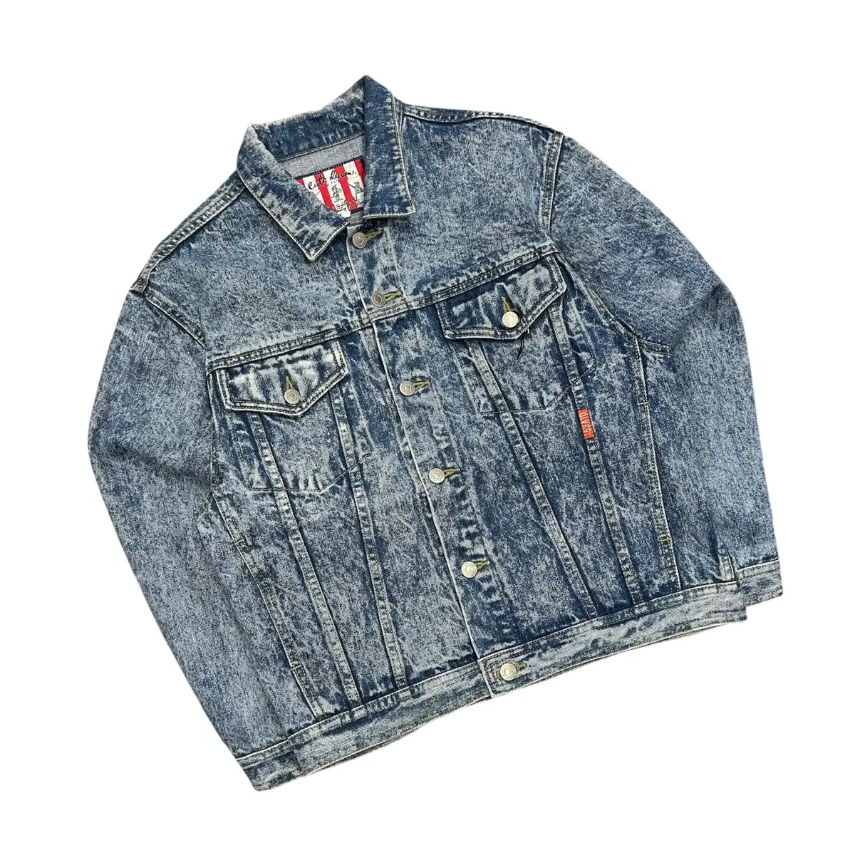 [M] Vintage Denim Wash Jeans Jacket