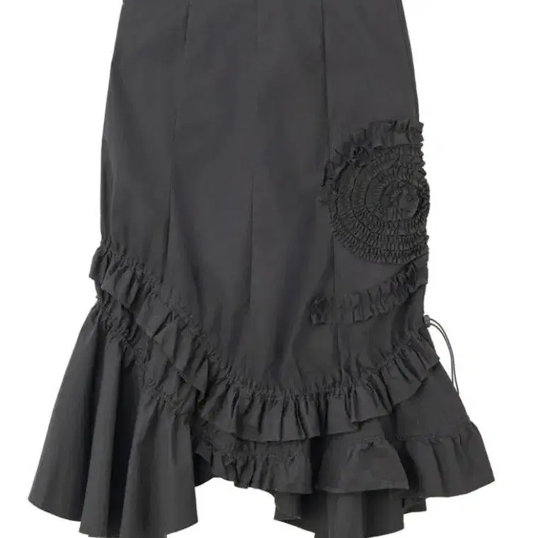 Sculptor classic flower frill midi skirt