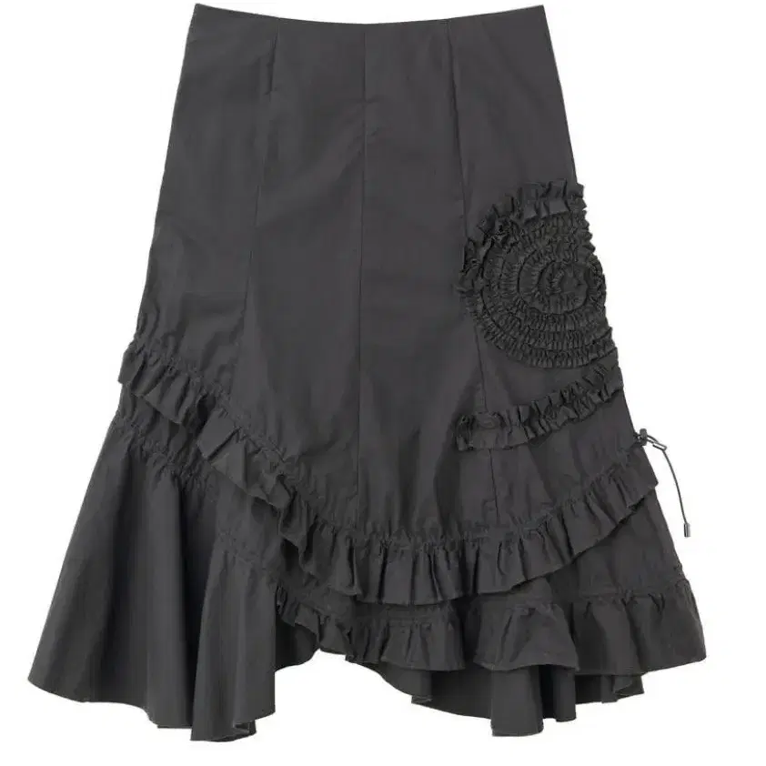 Sculptor classic flower frill midi skirt