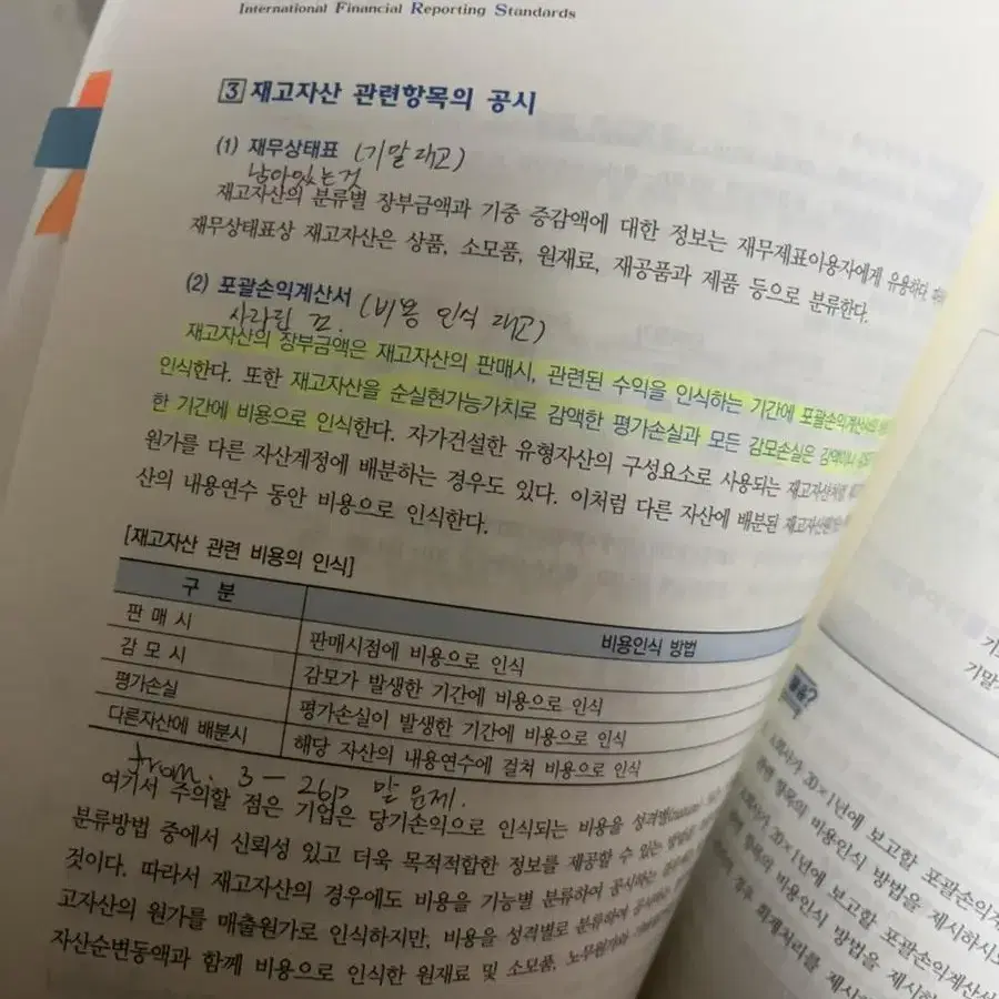 원가관리회계 ifrs중급회계