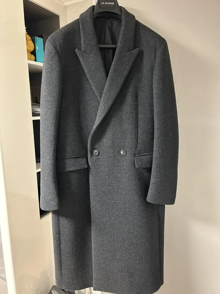 (size 50)Mamagari Gintan Coat Charcoal Gray