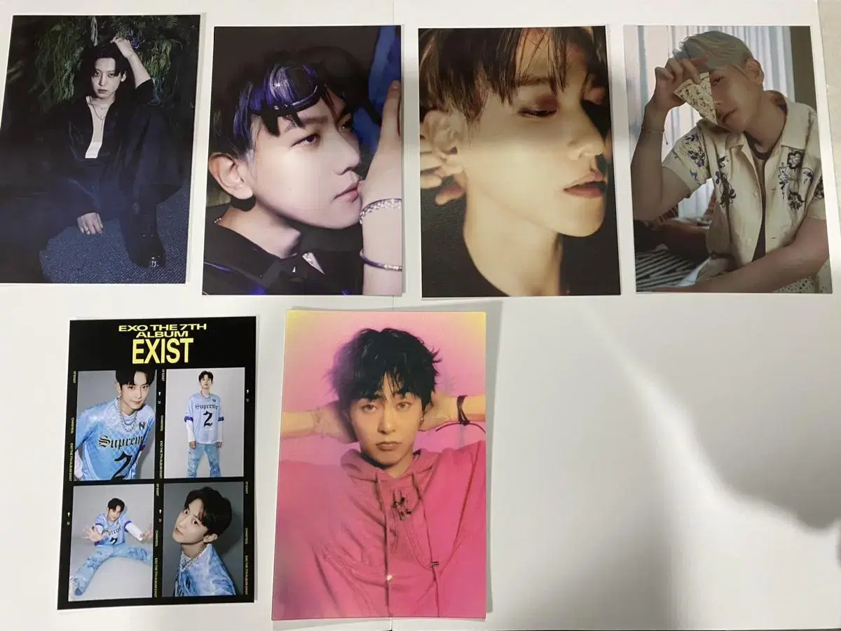 Sells)exo chanyeol baekhyun xiumin kim minseok creamsoda postcard 4cuts lenticular