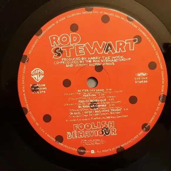 수입반/Rod Stewart LP