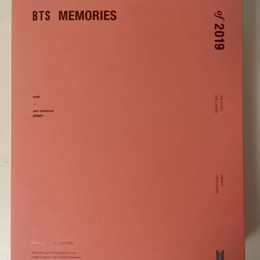 택포) 방탄 2019 메모리즈 DVD 풀박 특전 포함 포카 호석