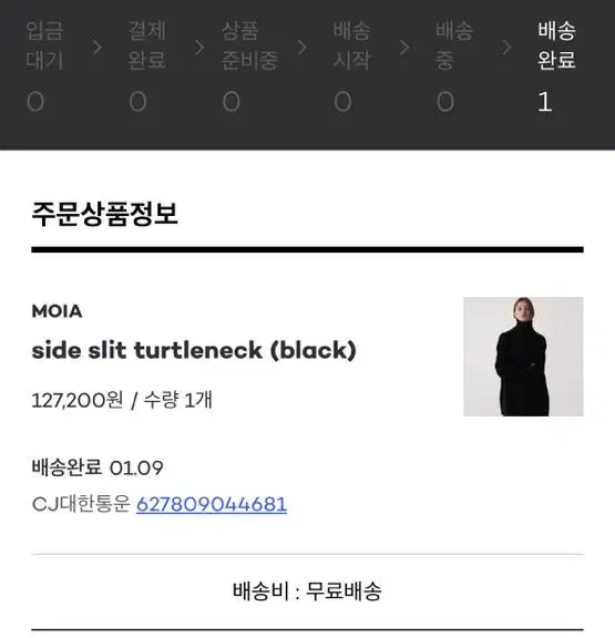 [MOIA] side slit turtleneck (black)