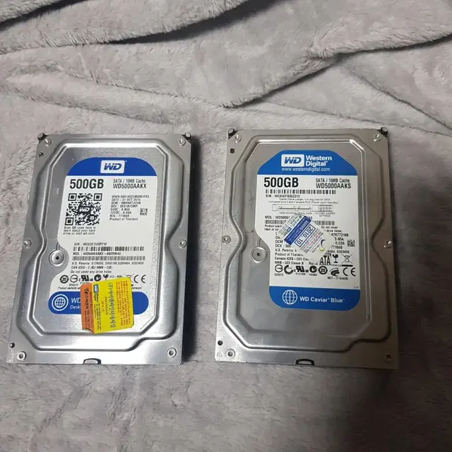 wd hdd 500기가 2개