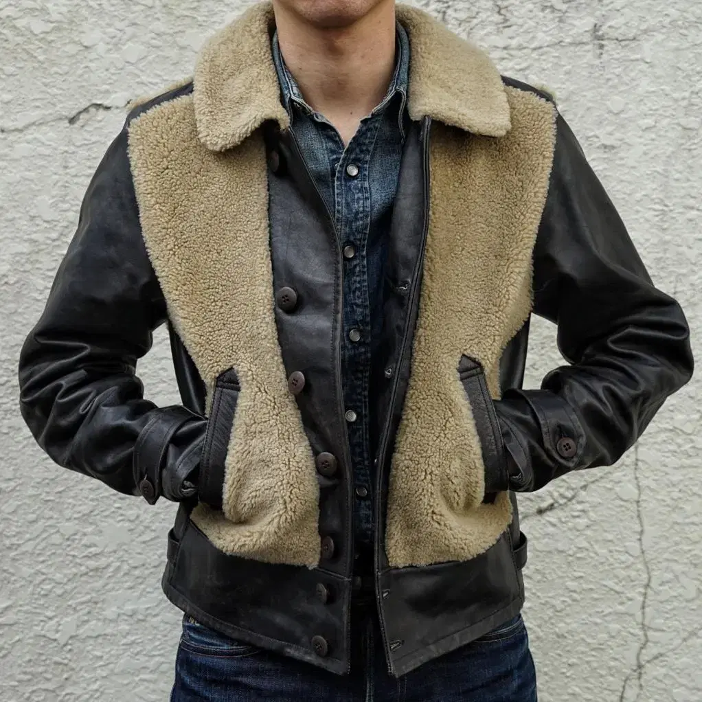 할인! 더블알엘 RRL Shearling Lesther jaket