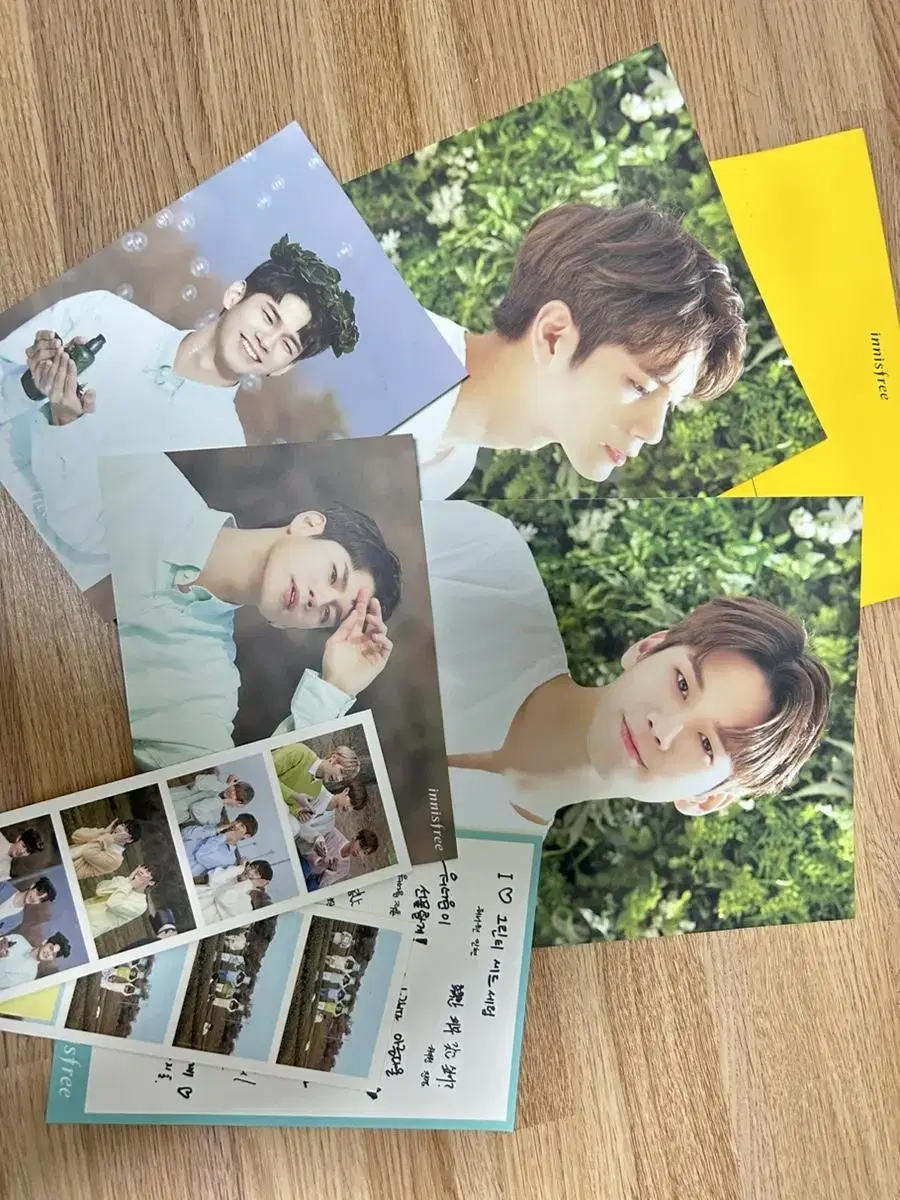 Wanna One seongwu sells innisfree merchandise