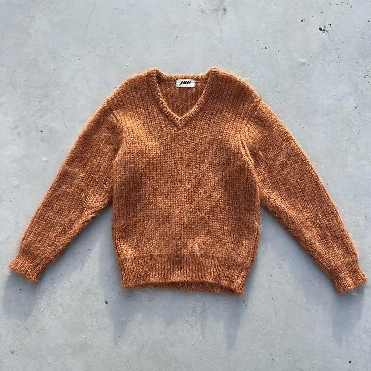 90s Jun Men Hairy Textured Wool Sweater