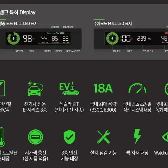 셀뱅크블랙박스 보조배터리 B-100