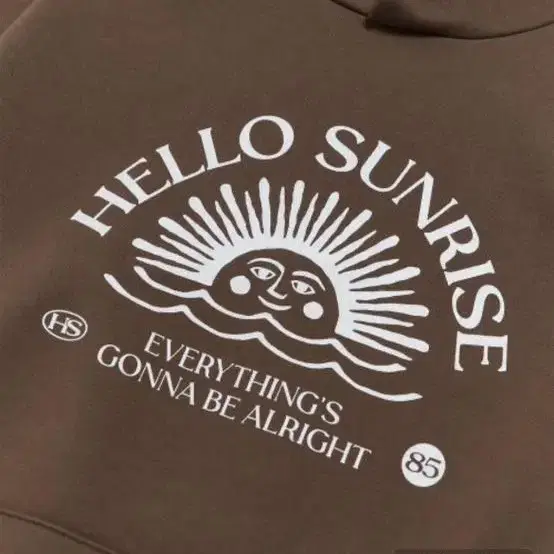 Hellosunrise 헬로우선라이즈 후드티 브라운