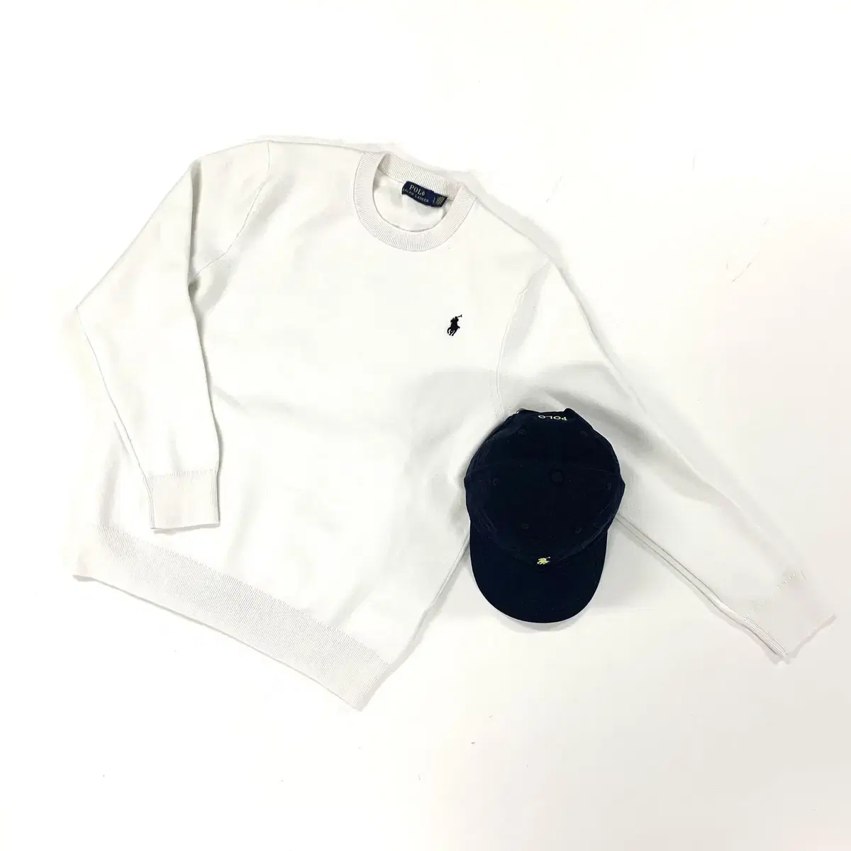 [M]Polo White Man-to-Man Knit CK6614