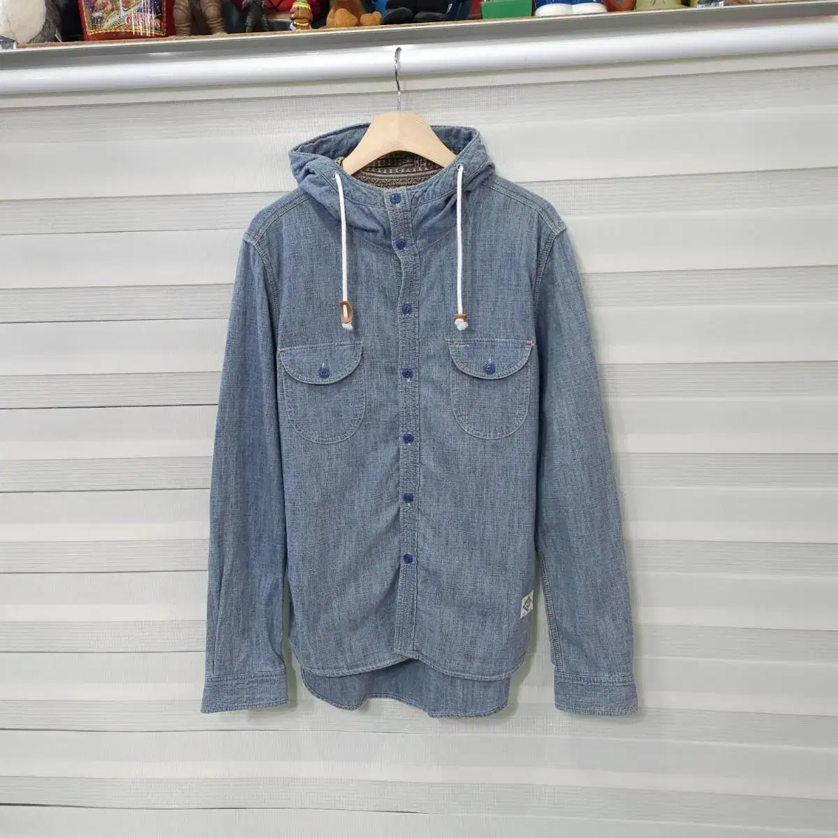 master ground denim hoodie - size 2