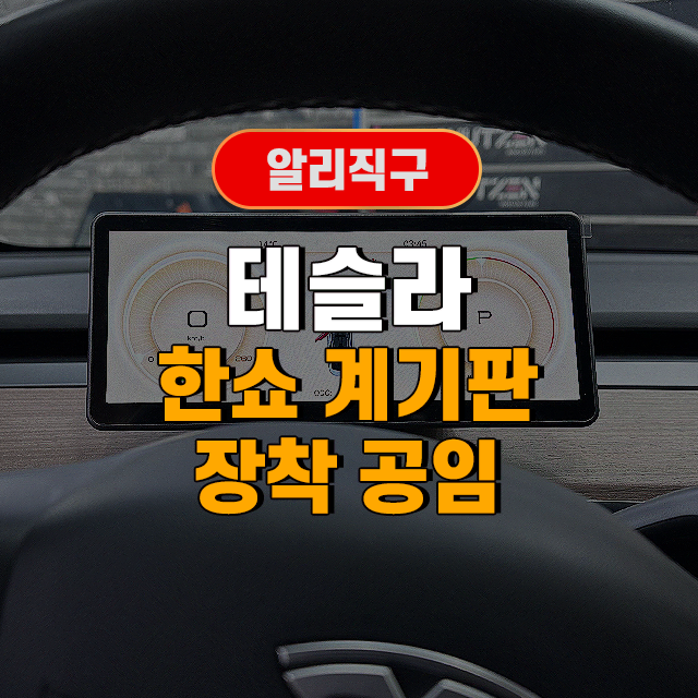 알리직구 테슬라 [한쇼 계기판] 장착 공임