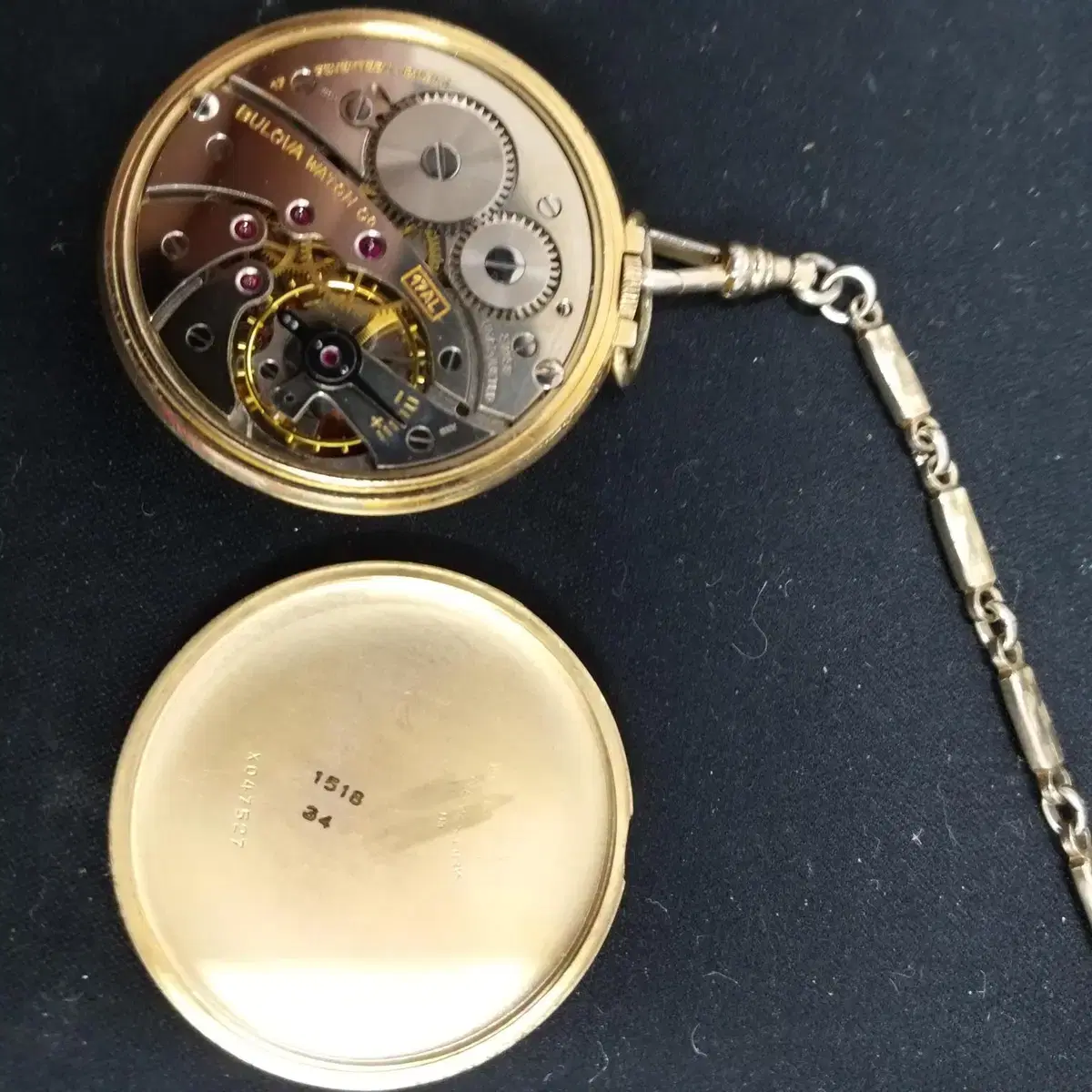 회중시계 pocket watch 브로바 17주얼 1945년