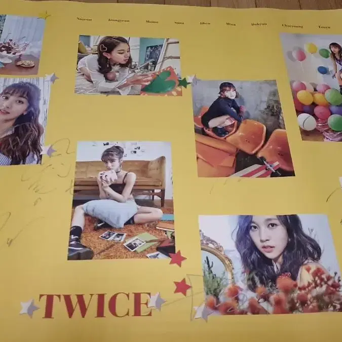 트와이스 싸인 사인 포스터 twice