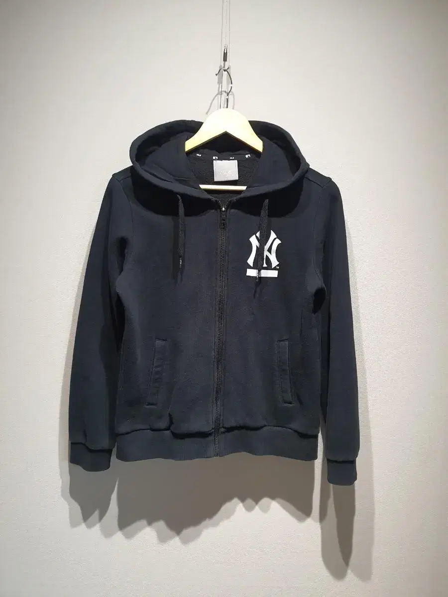 [Free Shipping] MLB Women's Brushed Hoodie Zip Up New York Yankees 90 Women's Black