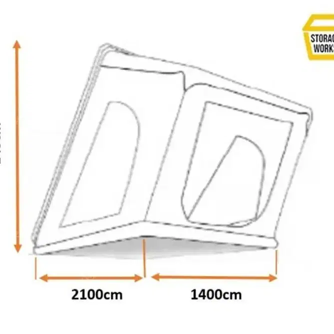 스토리지웍스 하드쉘1400 2인용 루프탑텐트 판매