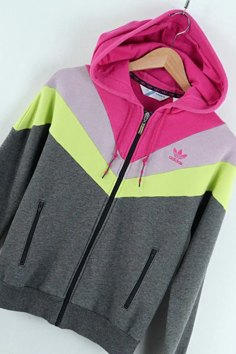 W(M) Adidas Hooded Zip-Up Charcoal Brushed Colorway Unique-A0BE