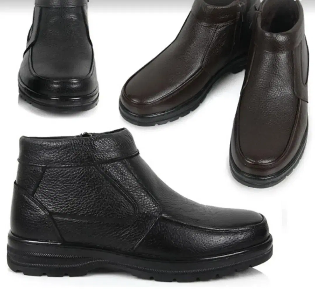 (New Products) Men's Natural Leather Boots Winter Boots Fur Boots