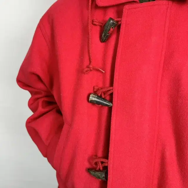 vintage toggle red bomber jacket