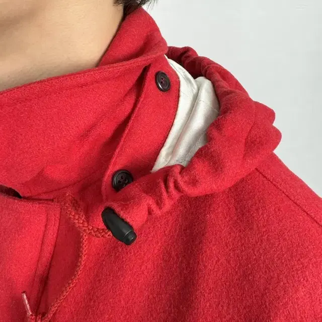 vintage toggle red bomber jacket