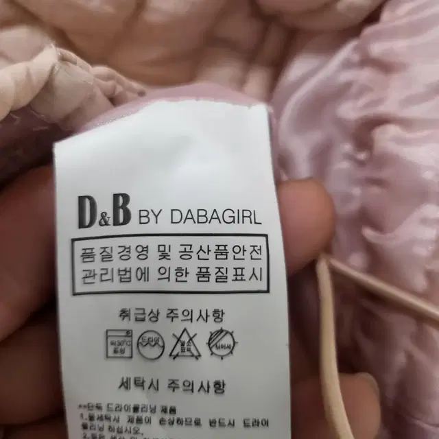 다바걸 퀼팅 숏패딩