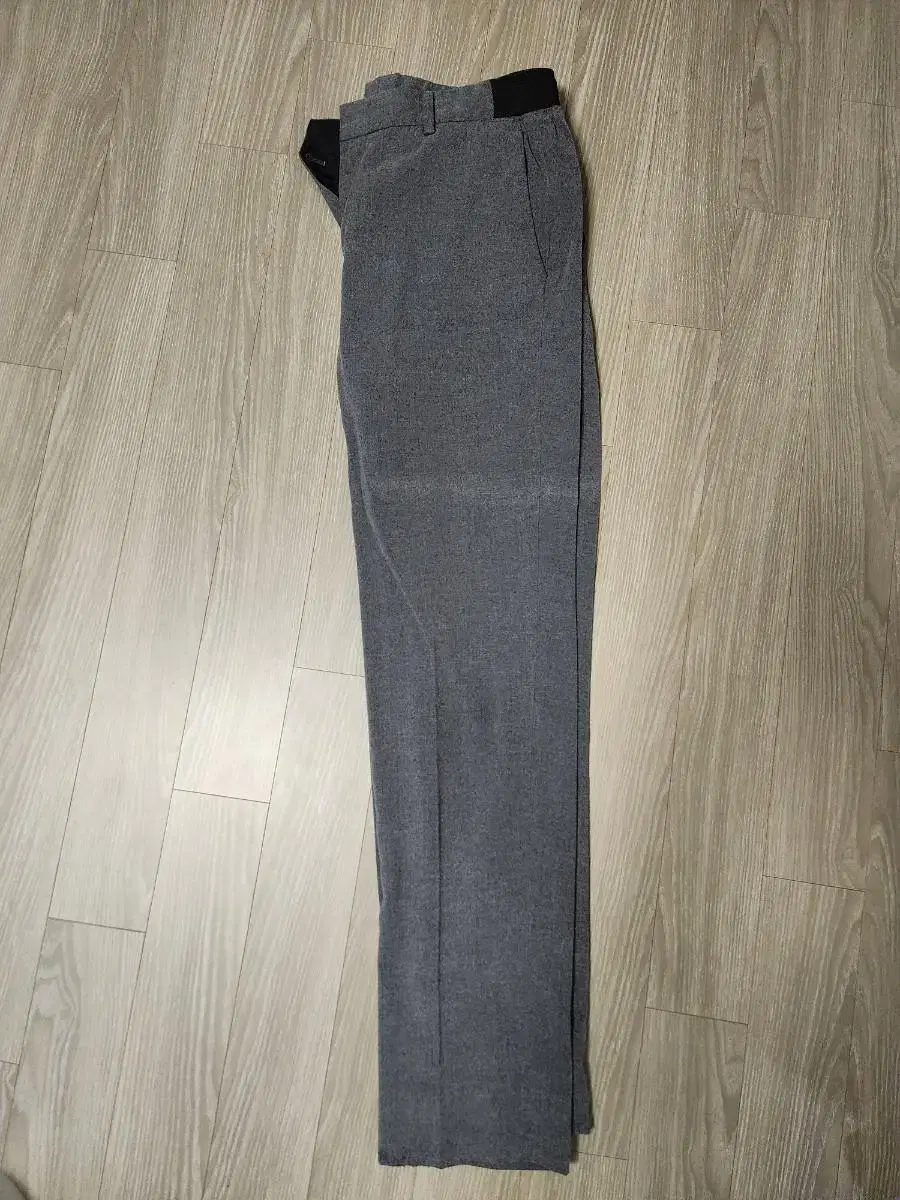 Gray brushed slacks