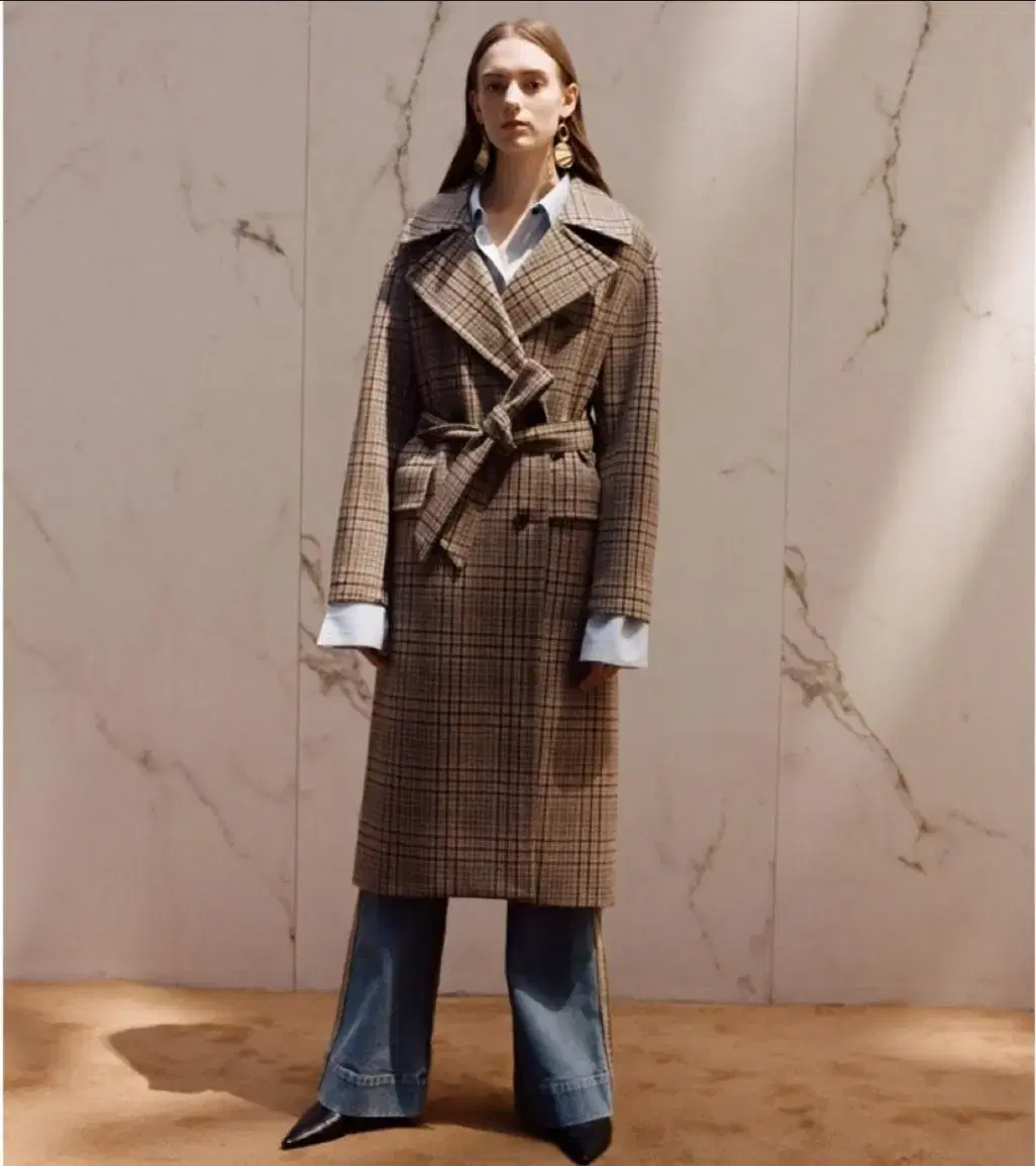 Anderson Belle cashmere check coat