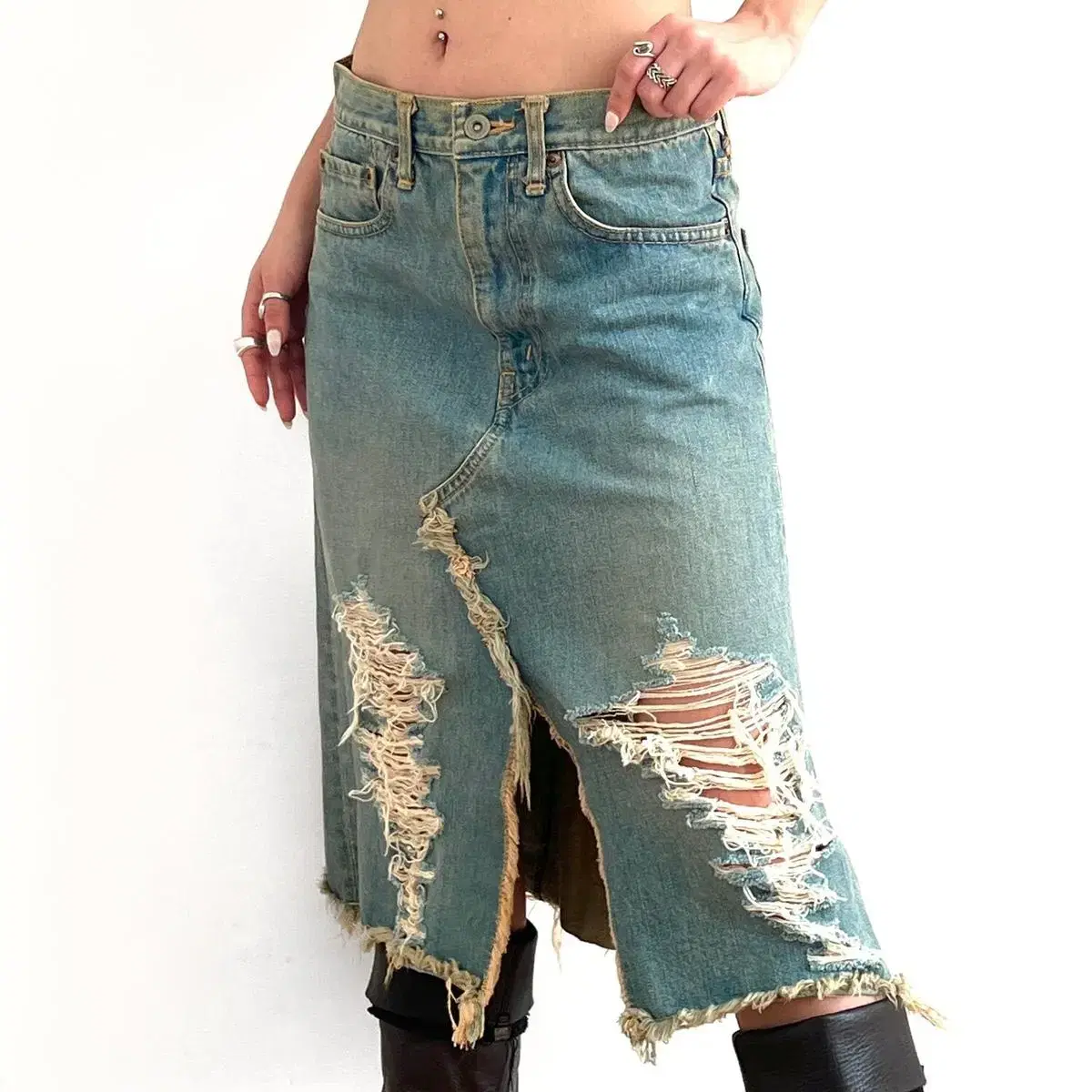 [꼼데가르송, 준야와타나베]JUNYAWATANABE DENIM SKIRT