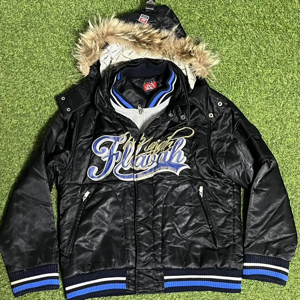 Mazaplava Nylon Varsity Jacket Stadium Jacket