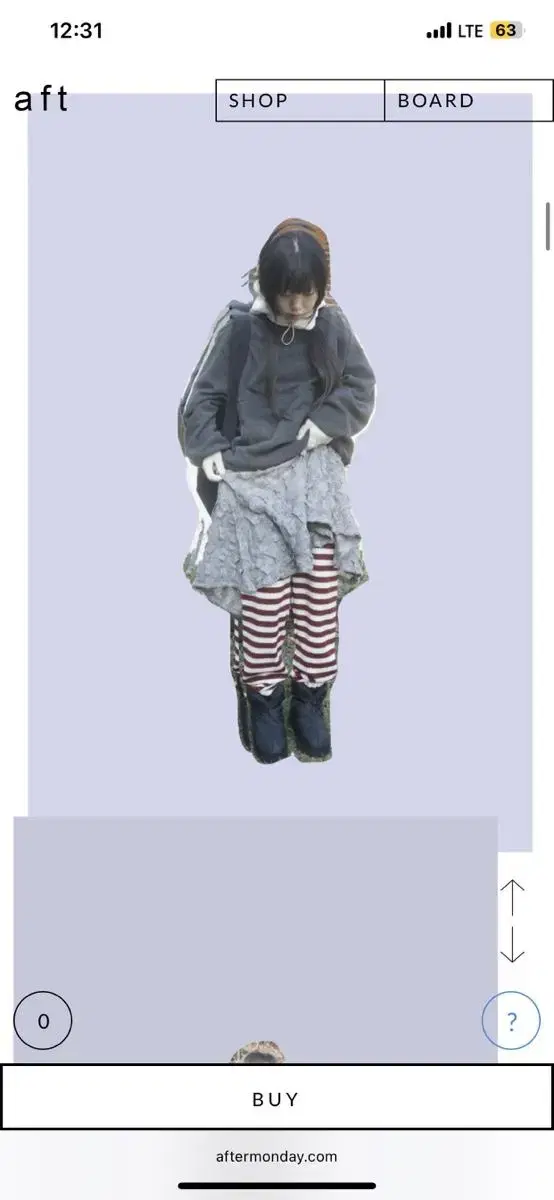 애프터먼데이 stripe knit jogger pants 레드