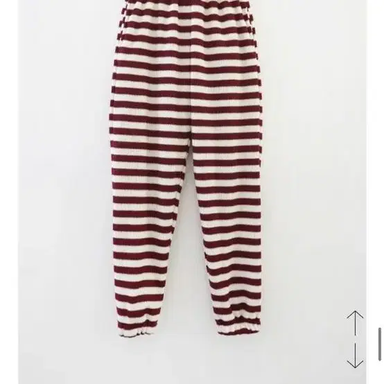 애프터먼데이 stripe knit jogger pants 레드