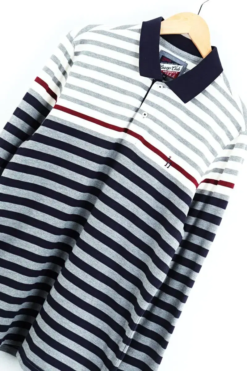 (XXL) Hedges kara Long Sleeve T-Shirt Big Size Cotton Stripe-A0F4