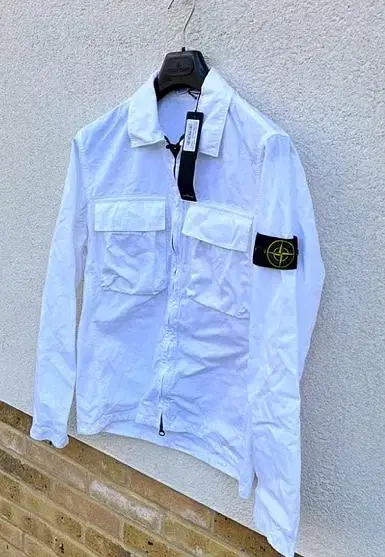 (M) StoneIsland 스톤아일랜드 가먼츠워싱 화이트