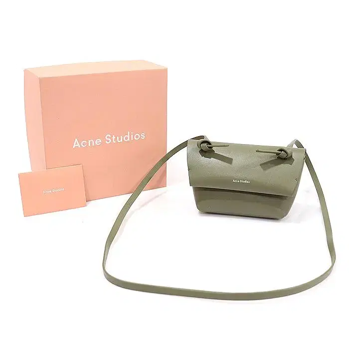 Acne Studios(아크네스튜디오)다크그린레더알렉산드리아미니펄스숄더백