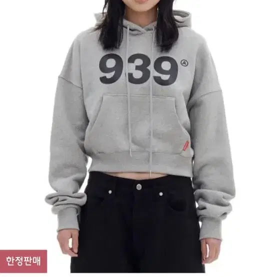 아카이브 볼드 939 LOGO CROP HOOD (GRAY)