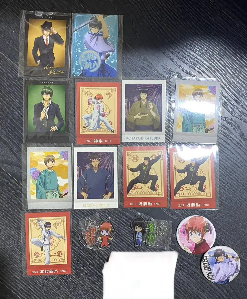 (Sold in bulk) Gintama Pasha acrylic Badge Sogo, Katsura, Kagura, Shinpachi, Gondo