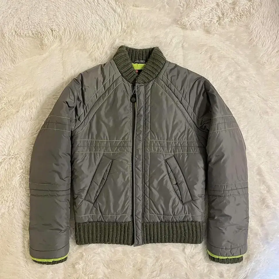 diesel archive cross nylon padded jacket