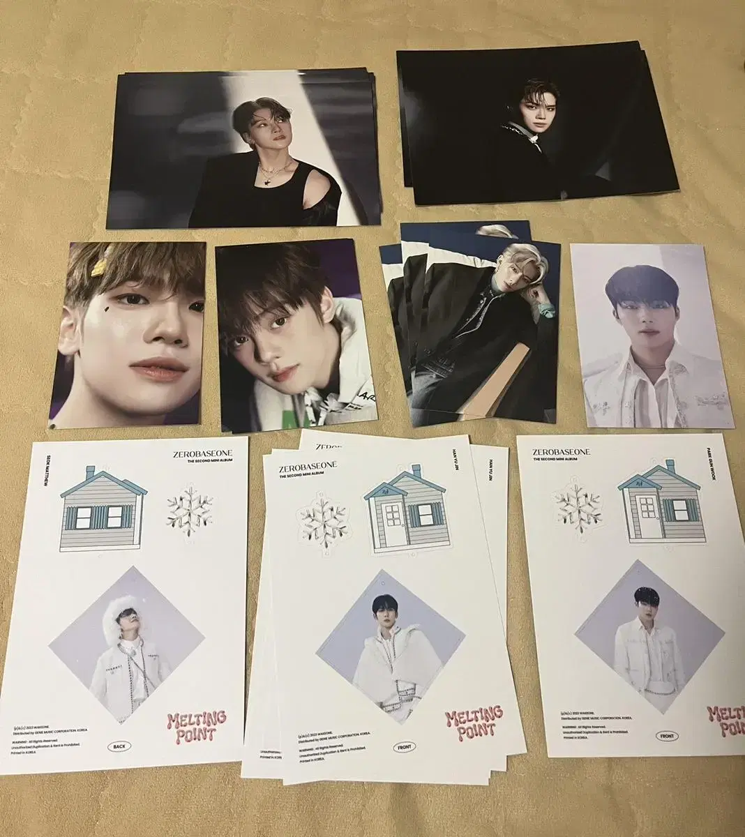 ZB1 melting point album three versions postcard set bulk wts