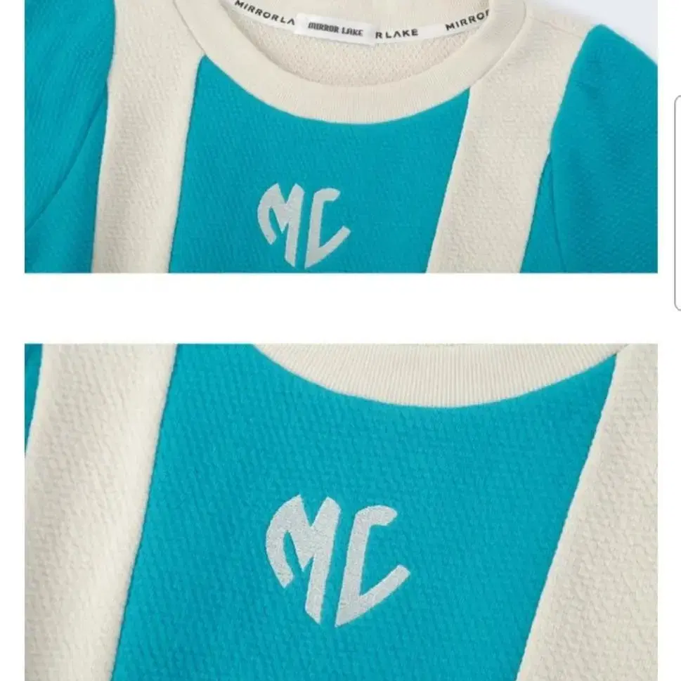 미러레이크 point sweat shirt blue