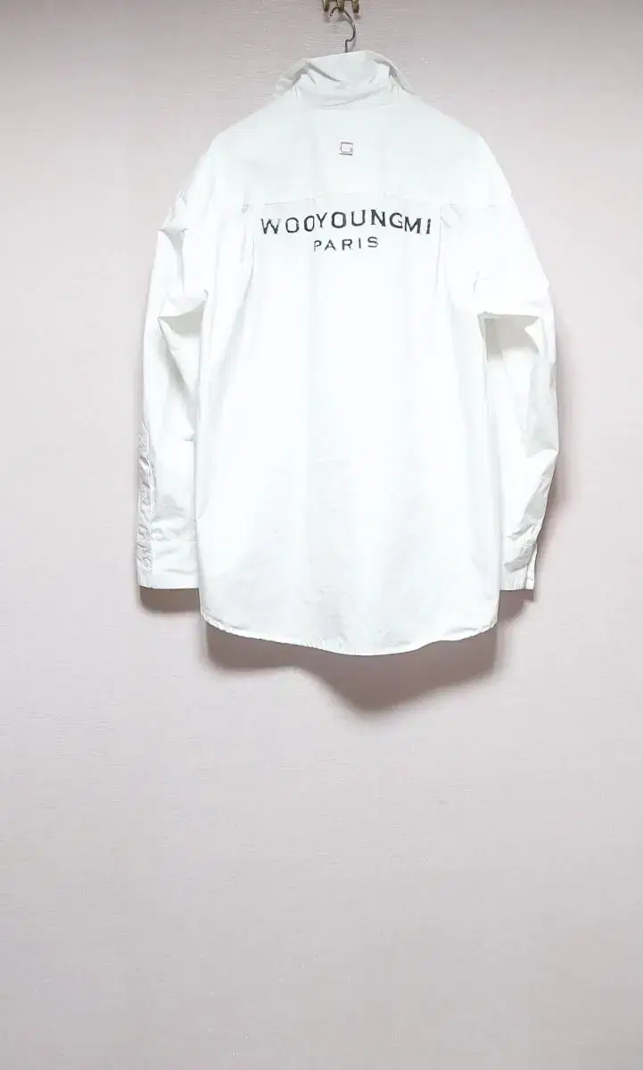 Wooyoung Mi Woo White Back Logo Rose Gold Shirt 50 size 105