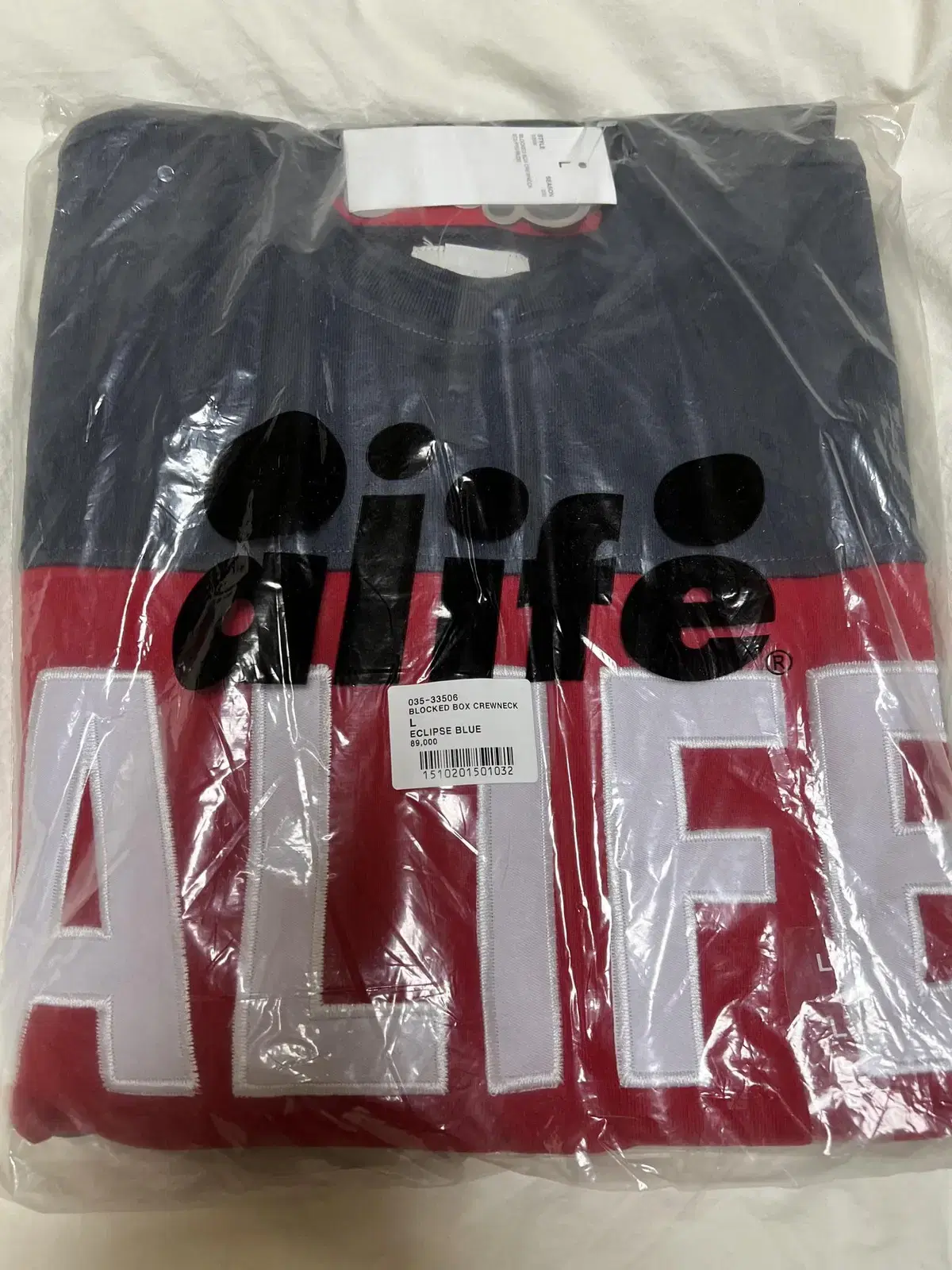 ALIFE 맨투맨 네이비 팝니다. L  사이즈