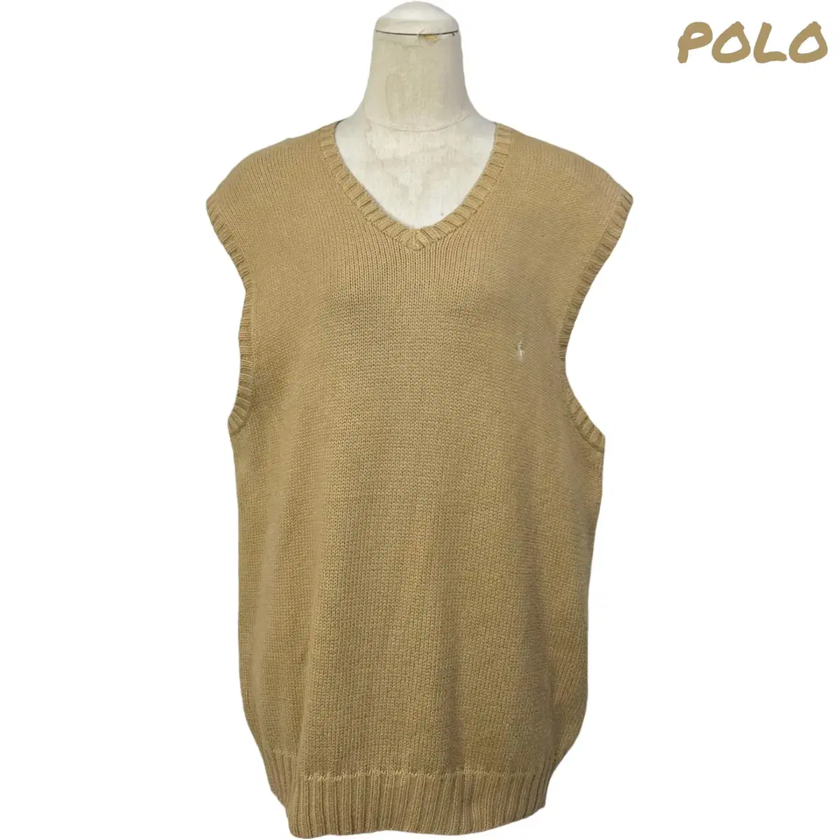 NO.2507 Polo Ralph Lauren Brown beige knit vest