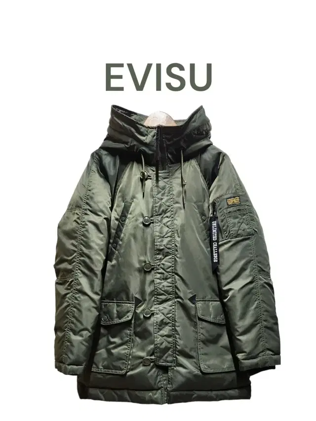 [100] EVISU 에비수 야상 덕다운 패딩점퍼