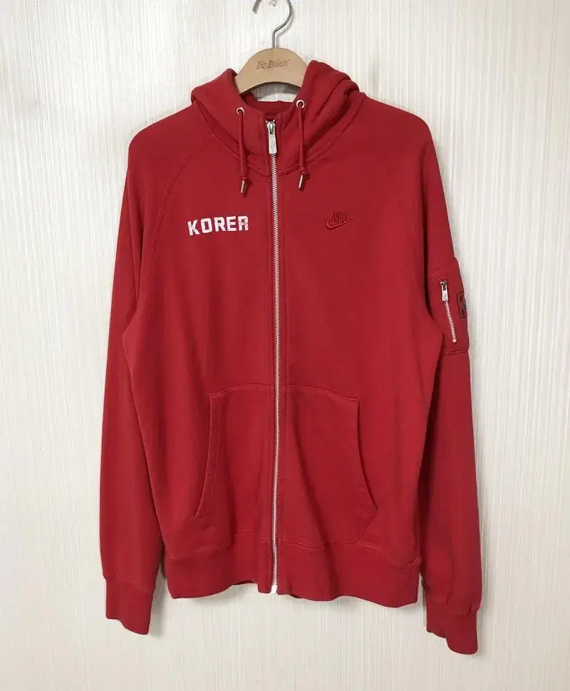 Nike Kookmin Kookdae KOREA Hooded Zip-Up T-Shirt L(100)/Red