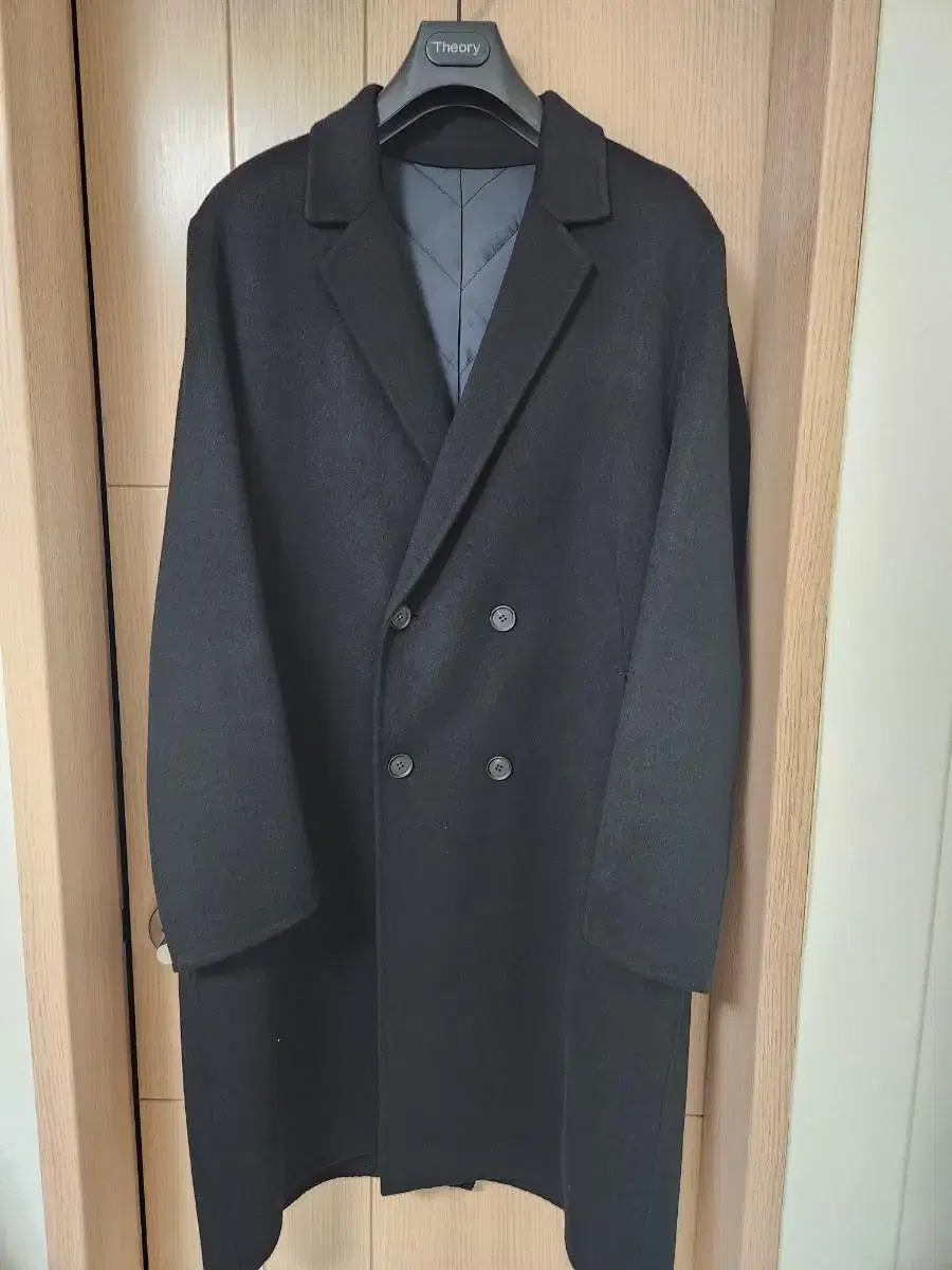 Sold[105]Time Homme 21FW Cashmere-blend Double Coat Black