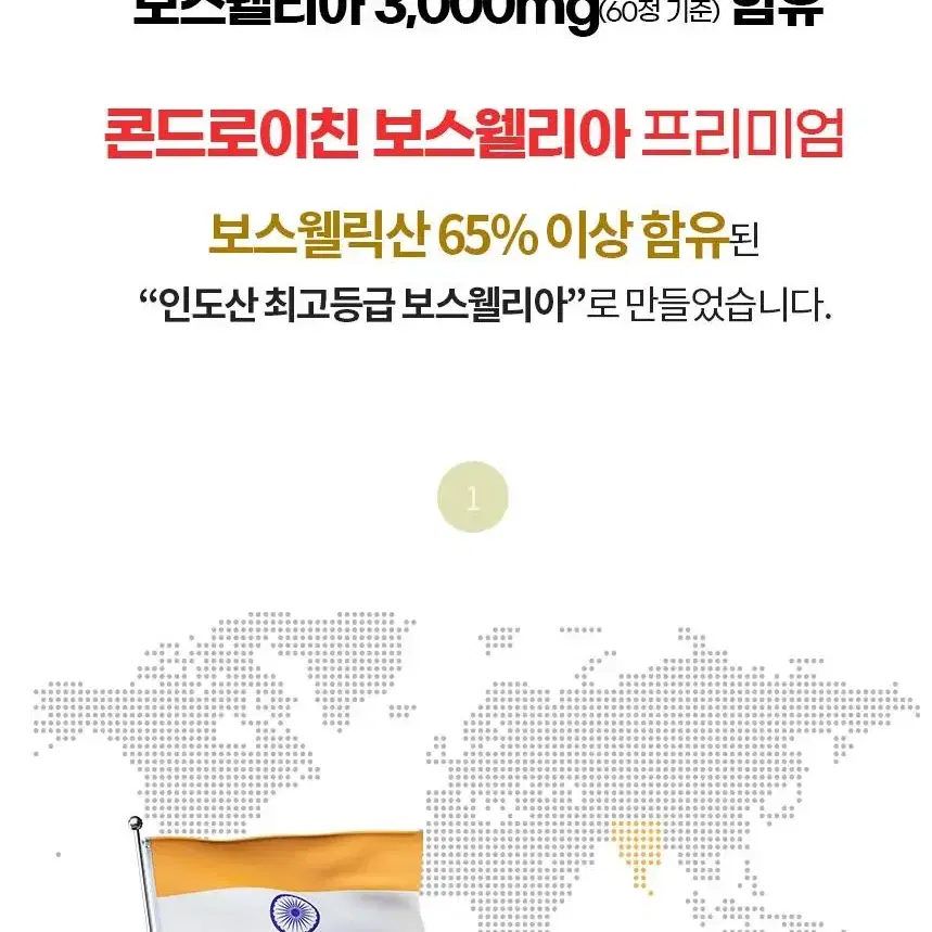 코오롱제약 콘드로이친 보스웰리아 1000mg x 60정 1통 해썹인증