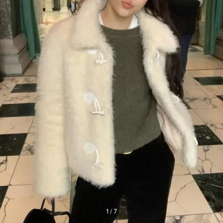 랑앤루 MARAIS Eco Fur Duffle Coat(마레)_IVORY