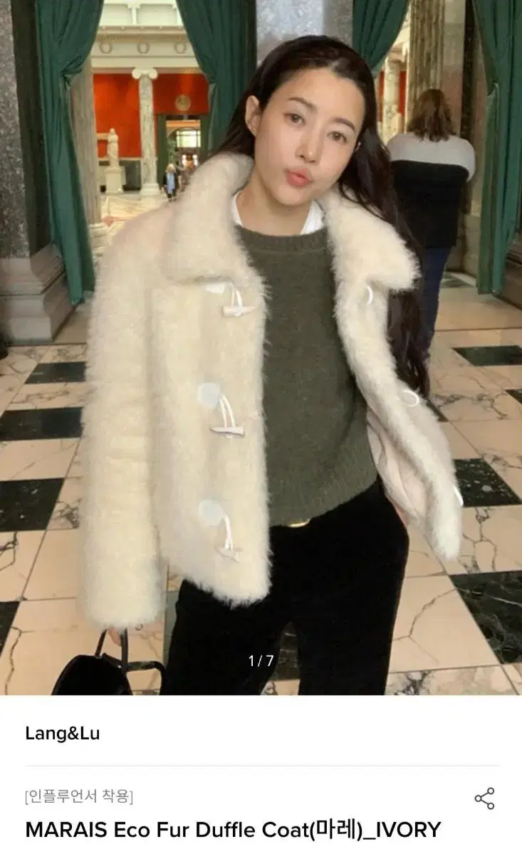 랑앤루 MARAIS Eco Fur Duffle Coat(마레)_IVORY